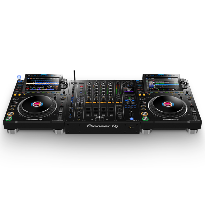 Cabina de DJ · players y mixer